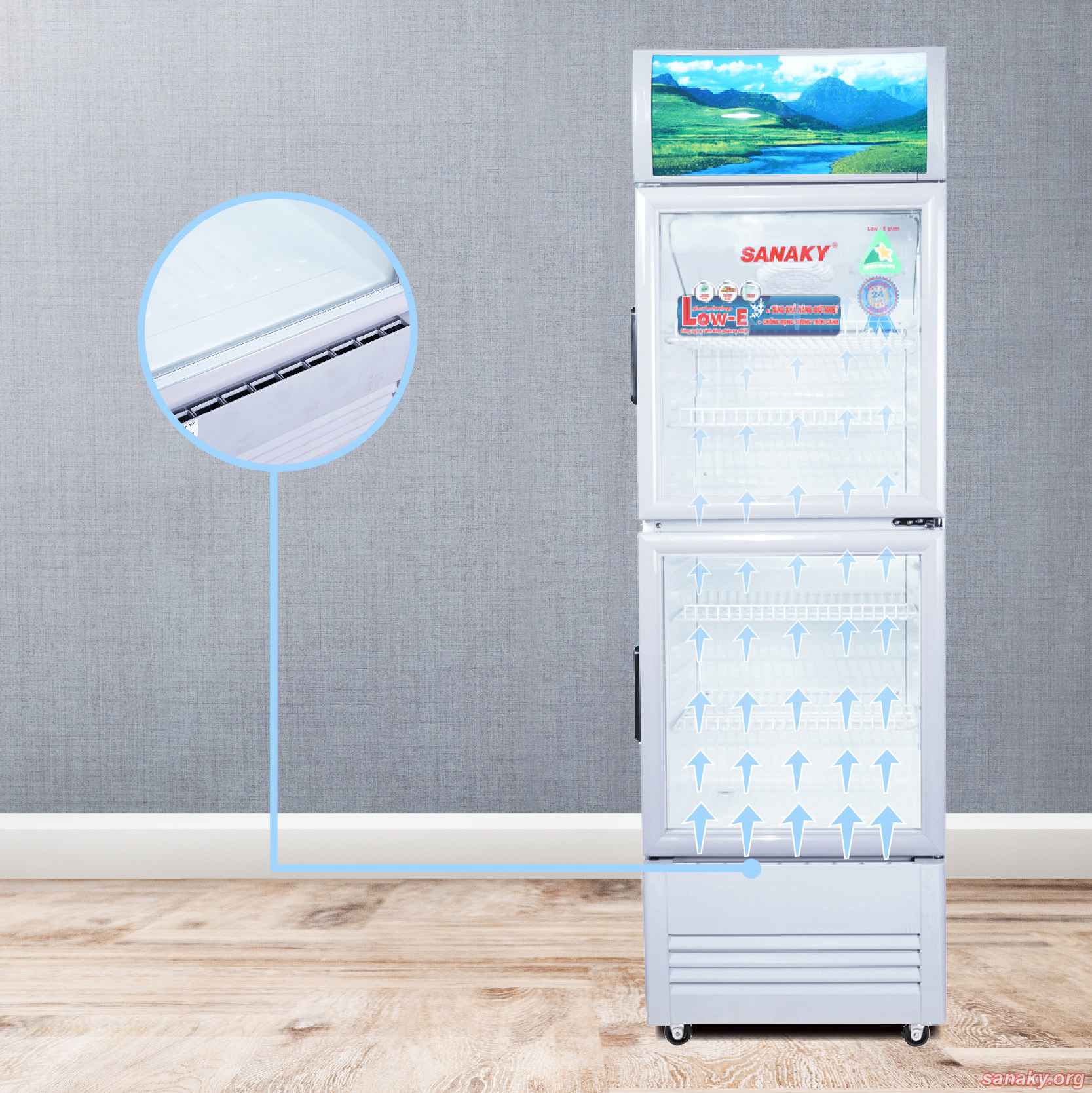 Tủ mát 2 cánh Sanaky 290/350 lít VH-358WL